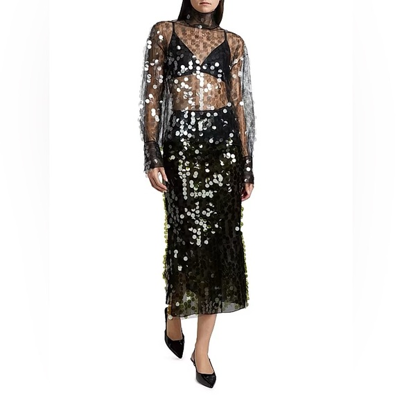 NWT 16Arlington Olall Paillettes Turtleneck Top - Picture 3 of 10